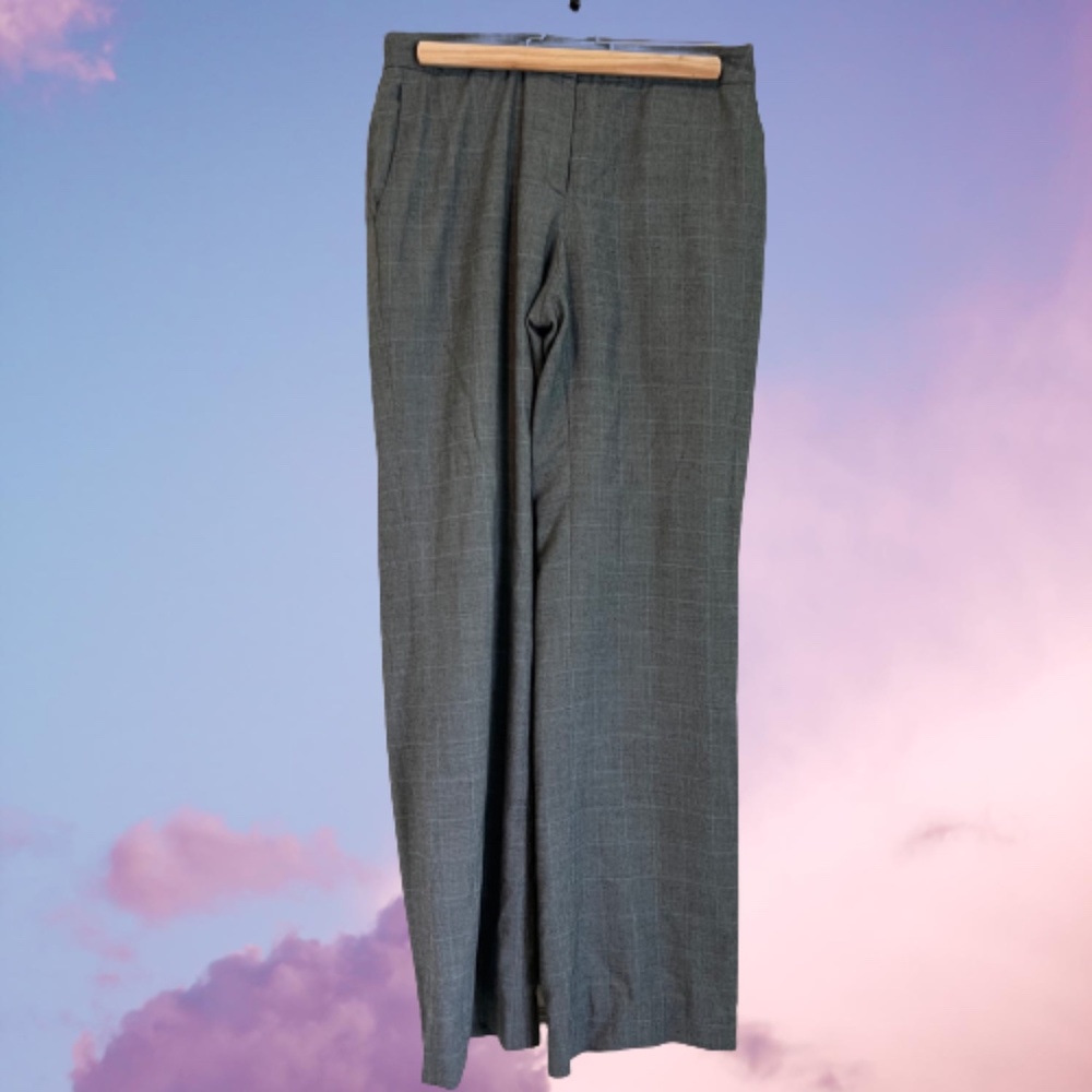 Ann Taylor Gray Checkered Work Pants